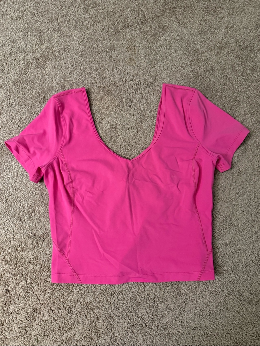 Lululemon Pink Scoop Neck Short Sleeve Top